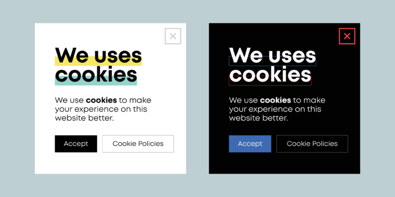 Verschiedene Farben für den Jimdo-Cookie Banner! - Giangrasso Webdesign